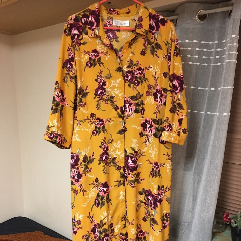 Yellow Floral Maxi Dress